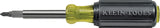 Klein Tools 32477 10-in-1 Screwdriver, 7-3/4 in OAL, Cushion-Grip Handle