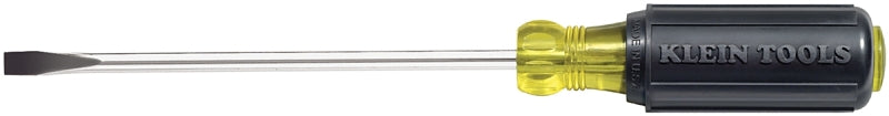 Klein Tools 605-6 Screwdriver, 1/4 in Drive, Cabinet Drive, 10-11/32 in OAL, 6 in L Shank, Rubber Handle