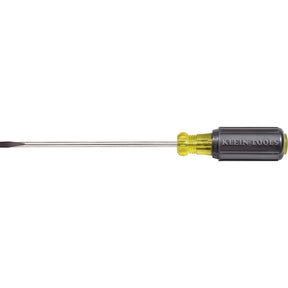 Klein Tools 601-4 Screwdriver, 3/16 in Drive, Cabinet Drive, 7-3/4 in OAL, 4 in L Shank, Rubber Handle