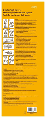 Landscapers Select SX-8B Compression Sprayer, 2 gal Tank, Polyethylene Tank, 55 in L Hose, White