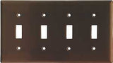 Eaton Wiring Devices 2154B-BOX Wallplate, 4-1/2 in L, 8.19 in W, 4 -Gang, Thermoset, Brown, High-Gloss
