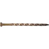 Maze H530S050 Post and Frame Nail, Hand Drive, 60D, 6 in L, Steel, Brite, Spiral Shank, 50 lb