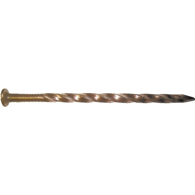 Maze H527S050 Post and Frame Nail, Hand Drive, 30D, 4-1/2 in L, Steel, Brite, Spiral Shank, 50 lb