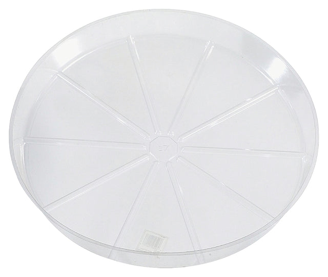 Gardener's Blue Ribbon VS10VUS Planter Saucer, 10 in Dia, Vinyl, Clear, Pack of 50