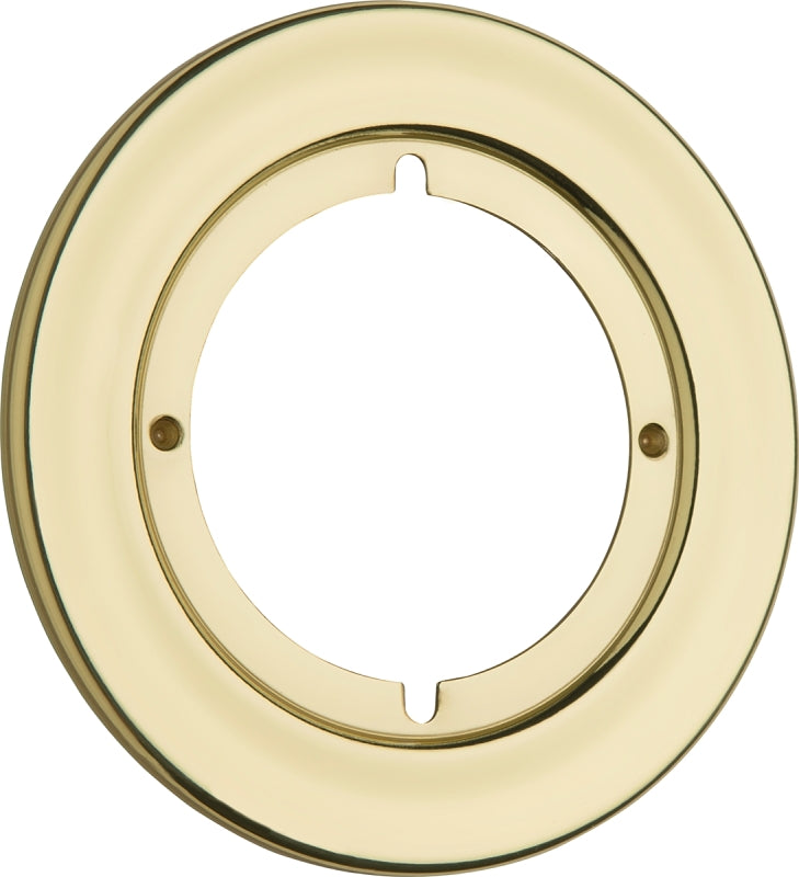 Kwikset 293 3CP Rosette Trim, 3-13/16 in Dia Dimensions, For: 2-3/8 or 2-3/4 in Backset, Polished Brass