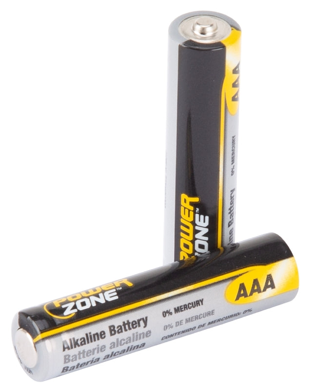 PowerZone LR03-4P-DB Battery, 1.5 V Battery, AAA Battery, Zinc, Manganese Dioxide, and Potassium Hydroxide, Pack of 22