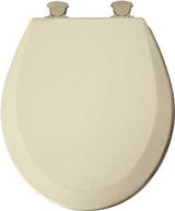 Mayfair 6381842 Toilet Seat, Round, Wood, Bone/Enamel, Twist Hinge