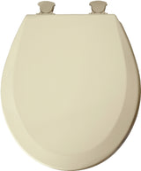 Mayfair 6381842 Toilet Seat, Round, Wood, Bone/Enamel, Twist Hinge