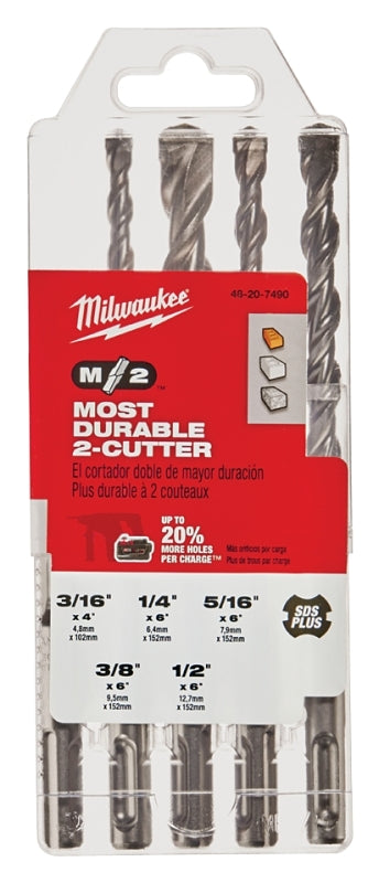 Milwaukee 48-20-7490 Drill Bit Set, 5-Piece, Carbide