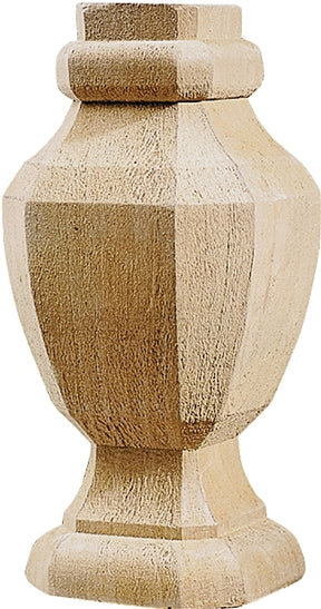 UFP 106089 Post Top, 6-3/4 in H, Deluxe Octagon, Wood, White