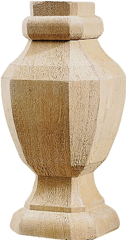 UFP 106089 Post Top, 6-3/4 in H, Deluxe Octagon, Wood, White
