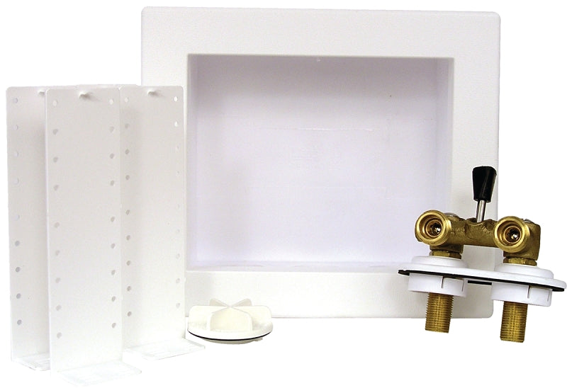 Oatey 38568 Washing Machine Outlet Box, Polystyrene, Single Lever Valve