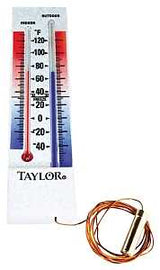 Taylor 5327 Thermometer, Analog, -40 to 100 deg F, Plastic Casing