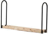 Shelter SLRA Adjustable Log Rack Kit, 13 in W, 45 in H, Steel Base, Powder-Coated, Black