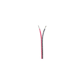 Ancor 153110 Marine Grade Tinned Copper White Flat Signal Cable, 16/2 AWG, 100', Black/Red