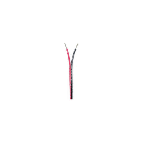 Ancor 153110 Marine Grade Tinned Copper White Flat Signal Cable, 16/2 AWG, 100', Black/Red