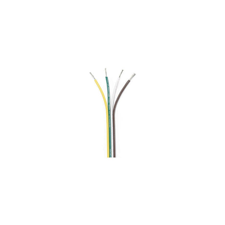 Ancor 154510 Marine Grade Tinned Copper White Flat Signal Cable, 16/4 AWG, 100', Brown/Green/White/Yellow