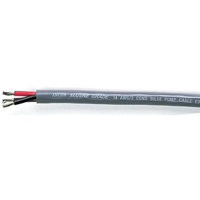 Ancor 156410 Marine Grade Tinned Copper Round Bilge Pump Cable, Black/Brown/Red Conductors, 14/3 AWG, 100', Grey