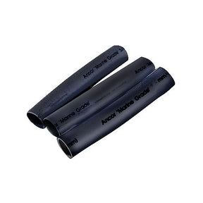 Ancor Adhesive Lined Heat Shrink Tubing Assorted x 3", 8 Pack (Black)