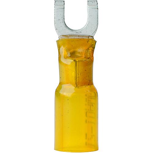 Ancor 315303 Marine Grade Heat Shrink Spade Terminal, #10 Fastener, 12-10 Wire, Yellow, 3/Pk