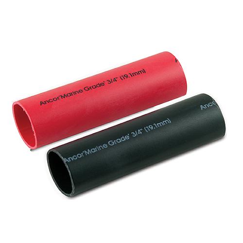 Ancor 327202 Marine Grade Heat Shrink Heavy Wall Battery Cable Tube Combo Pack For 2-4/0 (Includes 1 Ea. Of 1" x 3" Red and Black)