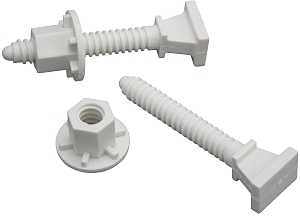 Plumb Pak PP23519 Bolt Set, 5/16 x 2-3/8 in Dimensions, Plastic