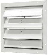 Master Flow SGM20 Power Vent Automatic Shutter, 19-1/4 in W, Aluminum, White