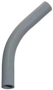 Carlon UA7ADR-CAR Elbow, 1/2 in Trade Size, 45 deg Angle, SCH 40 Schedule Rating, PVC, Plain End, Gray, 1/PK