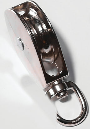 Baron 0173ZD-1-1/2 Swivel Eye Pulley, 5/16 in Rope, 1-1/2 in Sheave, Cadmium