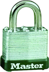 Master Lock 105D Padlock, Keyed Different Key, 3/16 in Dia Shackle, 1/2 in H Shackle, Steel Shackle, Steel Body