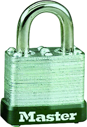 Master Lock 105D Padlock, Keyed Different Key, 3/16 in Dia Shackle, 1/2 in H Shackle, Steel Shackle, Steel Body