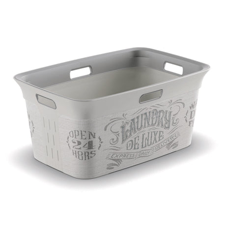 KIS Gray Plastic Laundry Basket, Pack of 4