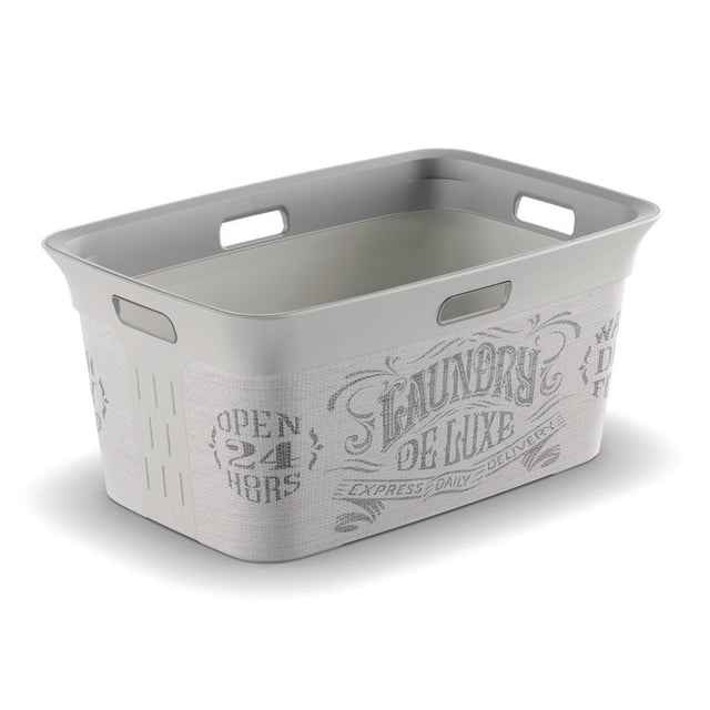 KIS Gray Plastic Laundry Basket, Pack of 4