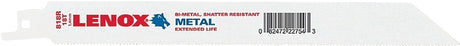 Lenox 22754OSB818R Series Reciprocating Saw Blade, Applicable Materials: Metal, Wood, 3/4 in W, 8 in L, 18 TPI, Pack of 50