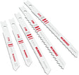 Milwaukee 49-22-1168 Jig Saw Blade Assortment, 5-Piece, U-Shank, Bi-Metal