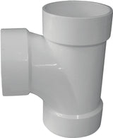 Canplas 192156 DWV Sanitary Pipe Tee, 6 in, Hub, PVC, White
