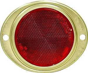 PM V472 Series V472R Oval Reflector, Red Reflector