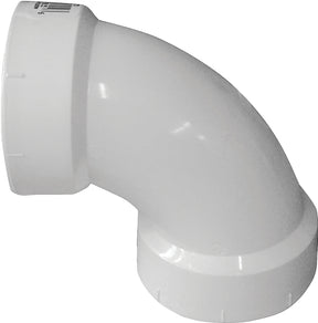 Canplas 192256 Sanitary Pipe Elbow, 6 in, Hub, 90 deg Angle, PVC