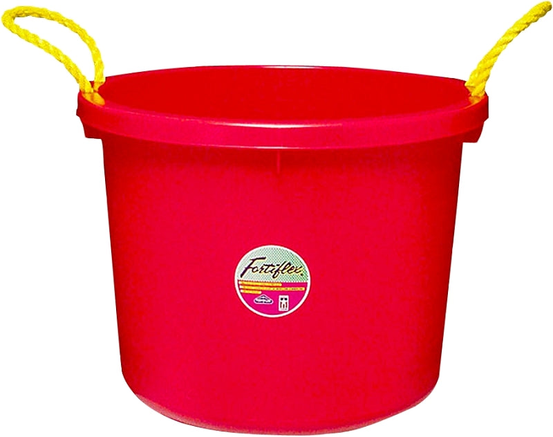 Fortex-Fortiflex MPB-40R Bucket, 40 qt Volume, Fortalloy Rubber, Red