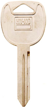 Hy-Ko 11010B102 Key Blank, Brass, Nickel, For: Automobiles, Many General Motors Vehicles, Pack of 10