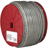 Campbell 7000497 Aircraft Cable, 1/8 in Dia, 250 ft L, 340 lb Working Load, Steel, Vinyl-Coated