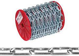 Campbell 0722827 Straight Link Coil Chain, #2/0, 40 ft L, 520 lb Working Load, Steel, Zinc