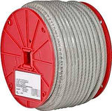Campbell 7000697 Aircraft Cable, 3/16 in Dia, 250 ft L, 840 lb Working Load, Steel, Vinyl-Coated
