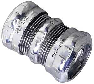 Halex 62605B Coupling, 1/2 in Compression, Steel, 50/BX