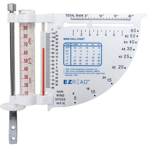 EZRead 5-in-1 Weather Meter Glass/Plastic White, Pack of 8