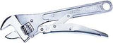STANLEY 85-610 Adjustable Wrench, 10 in OAL, 1-1/4 in Jaw, Steel, Chrome, Plain-Grip Handle