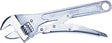 STANLEY 85-610 Adjustable Wrench, 10 in OAL, 1-1/4 in Jaw, Steel, Chrome, Plain-Grip Handle