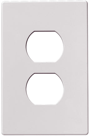 Eaton Wiring Devices PJS8W Series Wallplate, Mid-Size, Screwless, 4-1/2 in L, 2-3/4 in W, 1-Gang, Polycarbonate, White