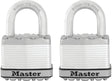 Master Lock Magnum Series M5XT Padlock, Keyed Alike Key, 3/8 in Dia Shackle, 1 in H Shackle, Stainless Steel Body, Zinc