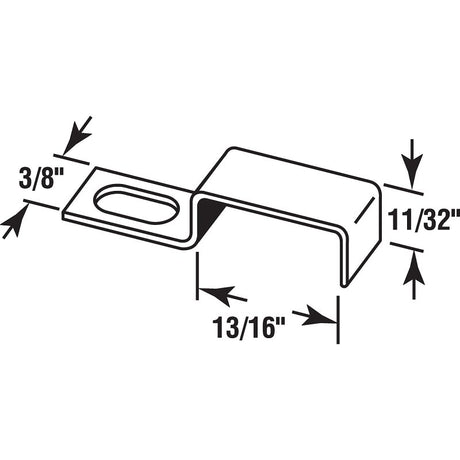 Make-2-Fit PL 7971 Screen Stretch Clip with Screw, Aluminum, Mill, For: 5/16 x 3/4 in Screen Frame